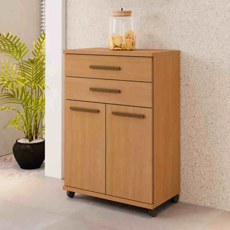 Balcao Monaco 73 2P2G Branco.Branco Arte Moveis — Cinamomo