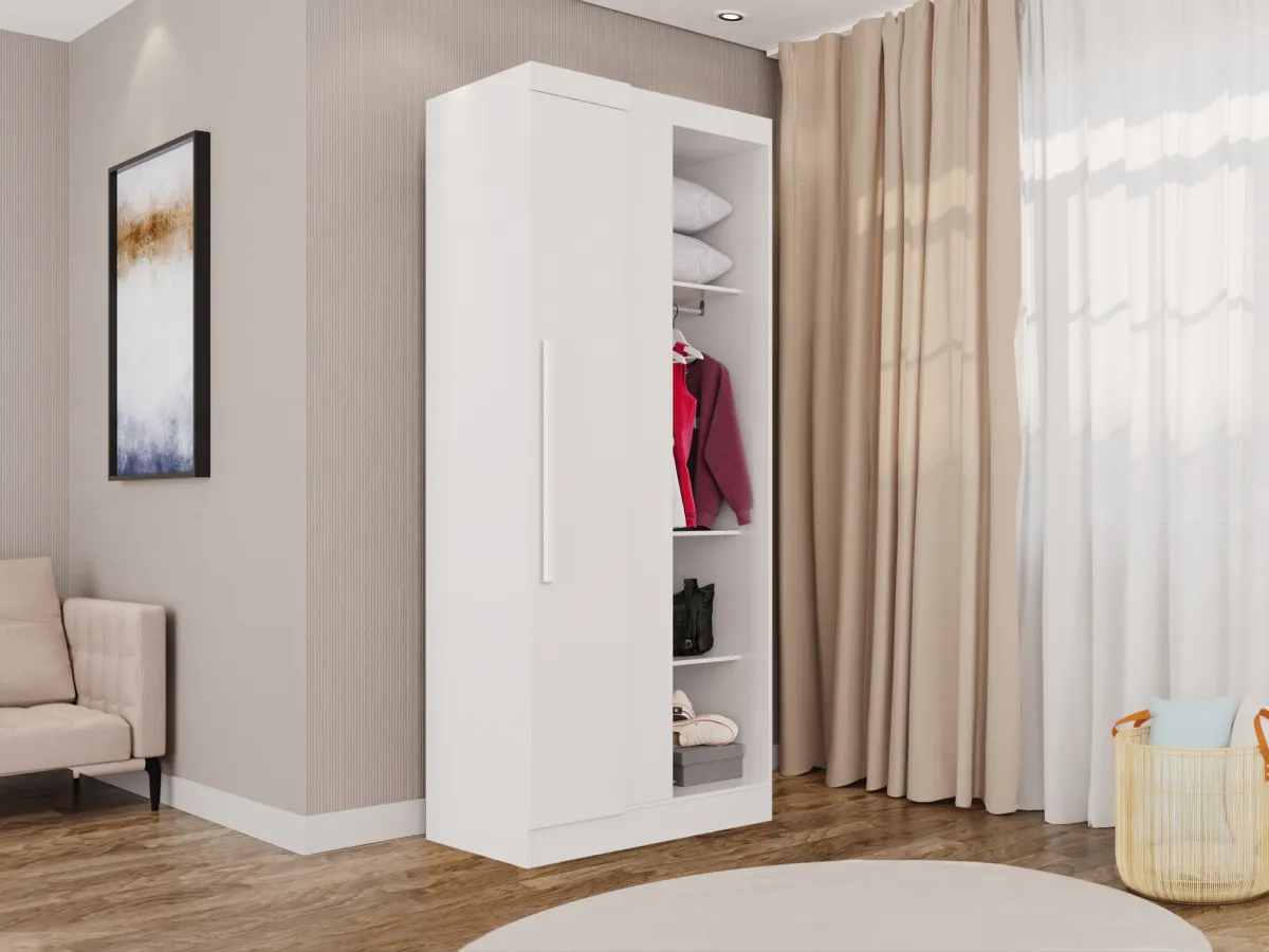 Modulado Canto Fortaleza 1P Cinamomo/Off White Salleto — Branco