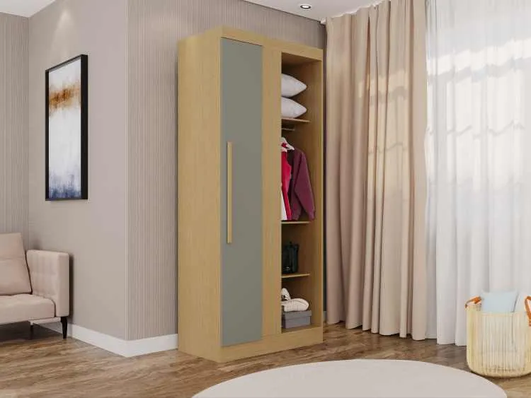 Modulado Canto Fortaleza 1P Cinamomo/Off White Salleto — Jequitibá/Granizo