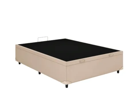 Bau Casal Prime Confort 138x188x44 Blindagem Extra Forte Corino Bege Issacar Prime