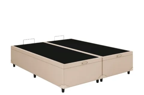 Bau King Bipartida Prime Confort 2 x 96x203x44 Corino Bege Issacar Prime