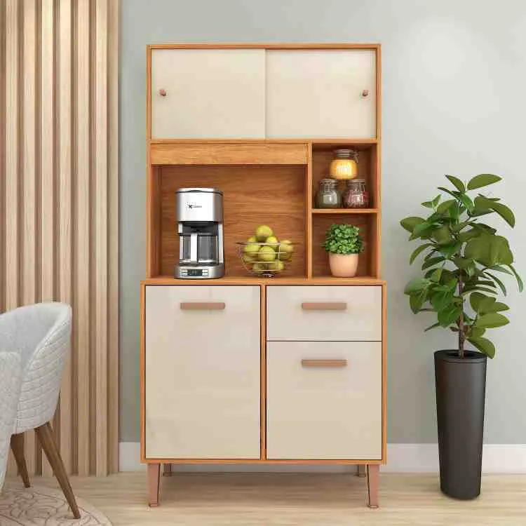 Kit Cozinha Dalia 90cm 4P1G Fellicci — Cinamomo/Off White