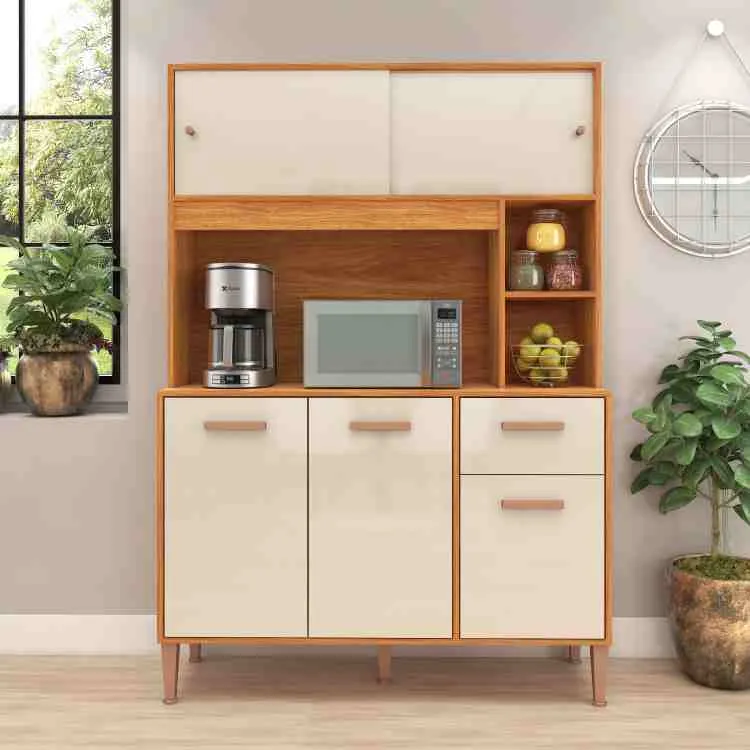 Kit Cozinha Perola 5P1G Fellicci — Cinamomo/Off White