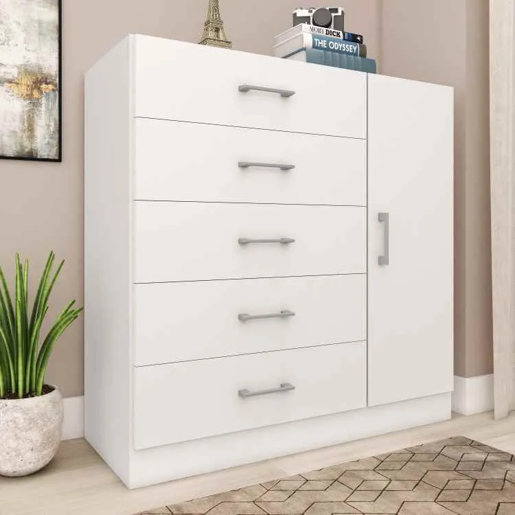Comoda Miami 5G1P Fellicci — Branco