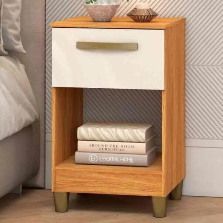 Mesa de Cabeceira Prada 1G1N Fellicci — Cinamomo/Off White