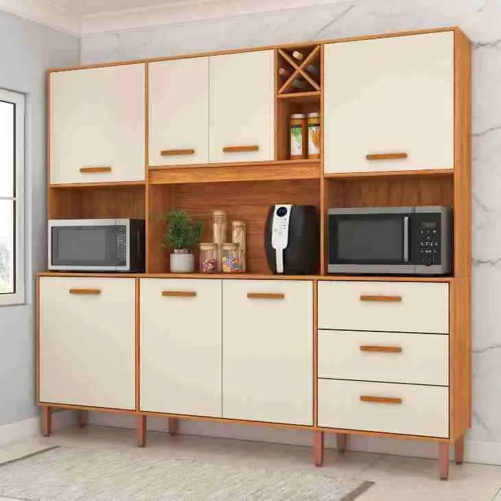 Kit cozinha Modena 7P3G Fellicci — Cinamomo/Off White