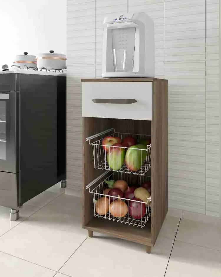 Fruteira Bia Plus 36 1G 2 Cestos Moveis Parana — Noture/Off White