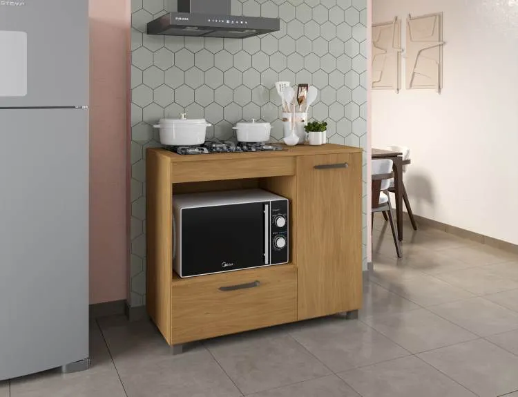 Balcao CookTop Manu Plus 4 Bocas Moveis Parana — Freijo