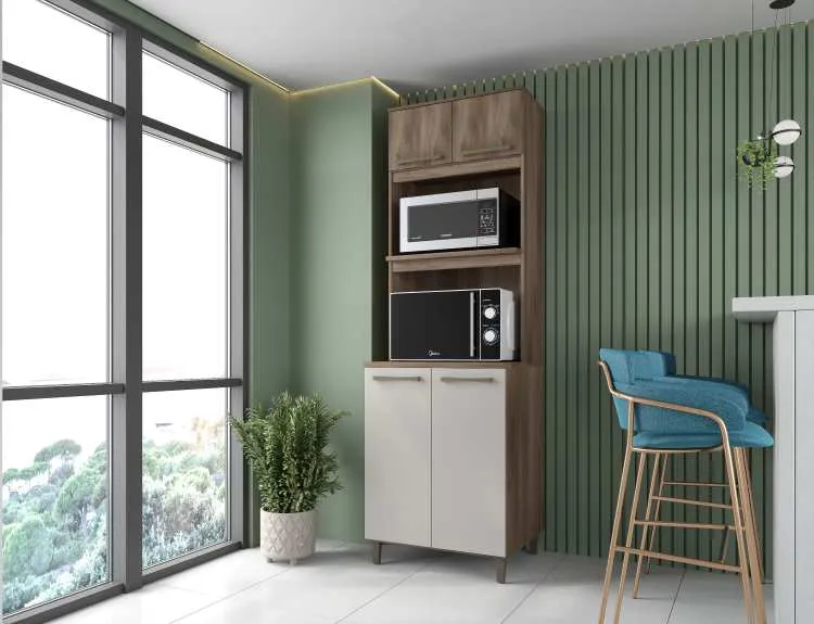 Torre Quente Sofia 4P2N Moveis Parana — Naturale/Off White