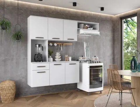 Cozinha Suspensa Gisele Pop Plus 5P2G2N Moveis Parana