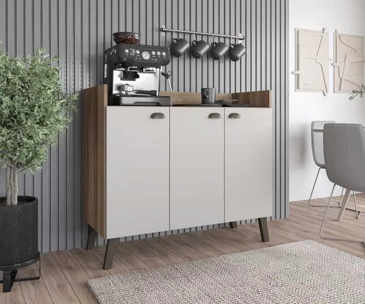 Buffet Ayla Plus 90 3P Moveis Parana — Naturale/Off White