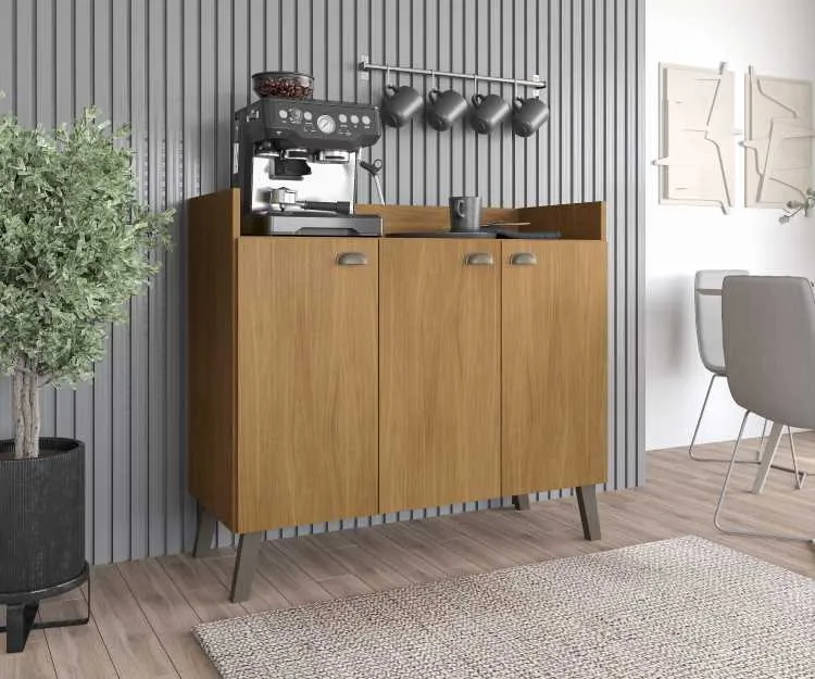 Buffet Ayla Plus 90 3P Moveis Parana — Freijó