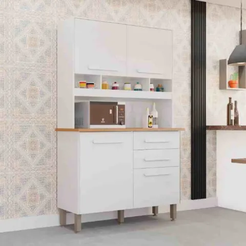 Kit Cozinha Sofia 4P2G Branco Imop