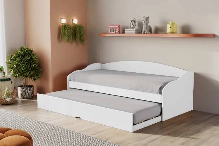 Sofá Cama Funny III Fit Coquista Moveis — Branco