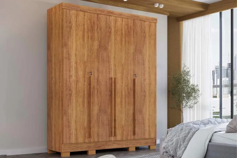 Roupeiro Domus 4P3G 4V Rud Rack — Cedro