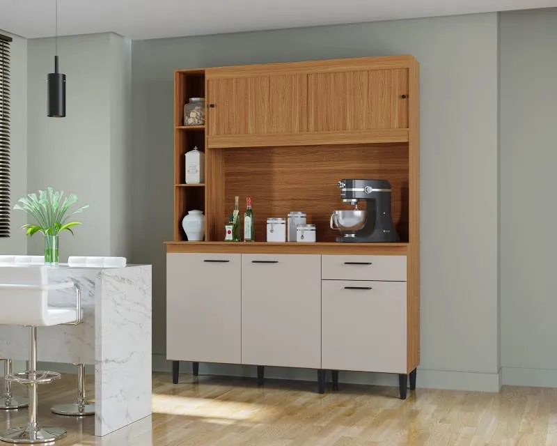 Kit Cozinha Duda 140 5P1G Poquema — Cinamomo/Cinamomo Off White