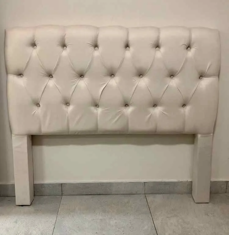 Cabeceira King Hera 193 Veludo Suede Bege SR Cabeceiras — Veludo Suede - Bege