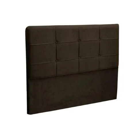 Cabeceira King London 193 Veludo Suede Marrom SR Cabeceira