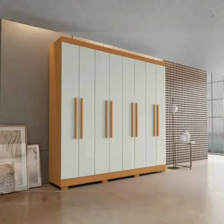 Roupeiro Dubai 8P4G com Pés 3V Aramoveis — Cinamomo/Off White