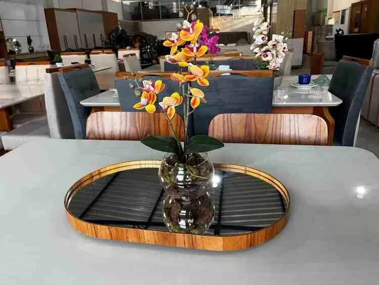 Bandeja Jade Slim 50x30cm RJ Decor — Tampo Espelhado