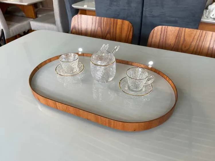 Bandeja Jade Slim 50x30cm RJ Decor — Tampo Off White
