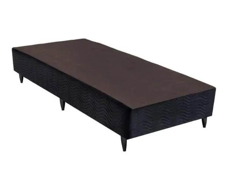 Base Casal Sommier Pop 138x188x23 Suede Preto Ortobom — Base Solteiro Sommier Pop - 88x188x23