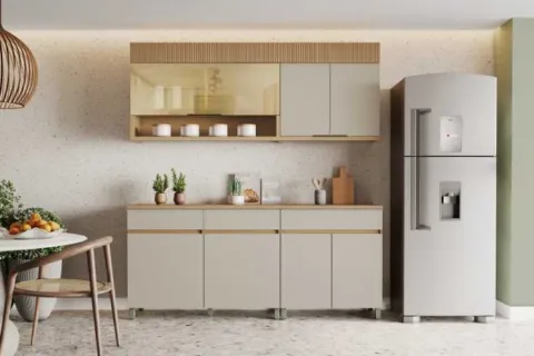 Cozinha Realeza Premium 4 Peças Vitro - Carvalho/Greice Nesher