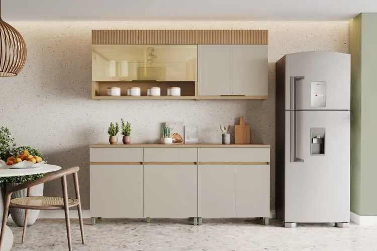 Cozinha Realeza Premium 4 Peças Vitro - Carvalho/Greice Nesher — Coz Realeza Premium 4Pcs - Carvalho/Greice