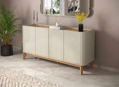 Buffet Flip 1.6 4P Off White.Cinamomo Patrimar Moveis