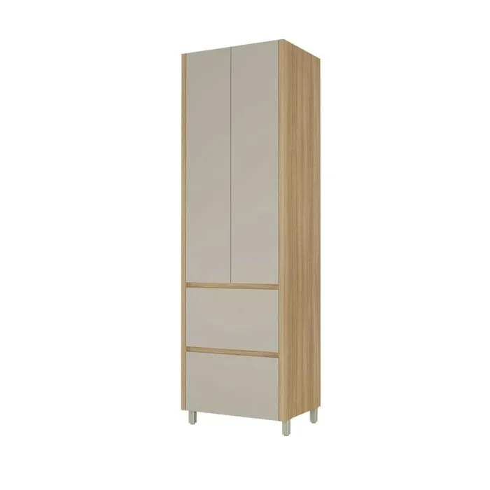 Cozinha Rainha 5 Peças 2 Reflecta Nature/Greige Nesher — Paneleiro Rainha 2P2G - Nature/Greige