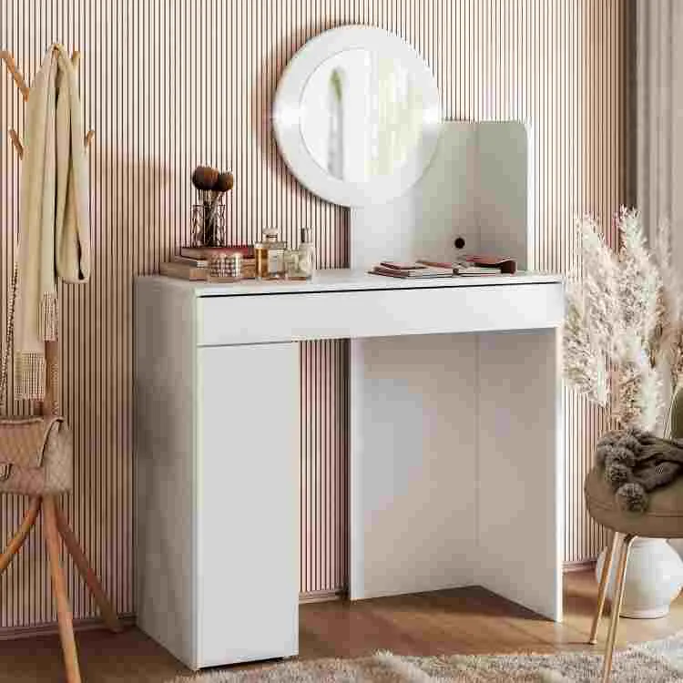 Camarim Aurea 1P1G com Espelho Branco Albatroz — Branco Fosco