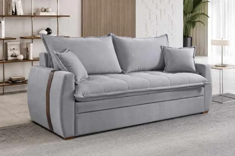 Estofado Star 28 - Living Bau - Veludo J03 Prata Starten Estofados — Estofado Star - Veludo Prata