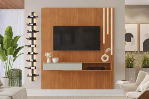 Painel Impetus 182 com Nicho e LED Cascata Mavaular