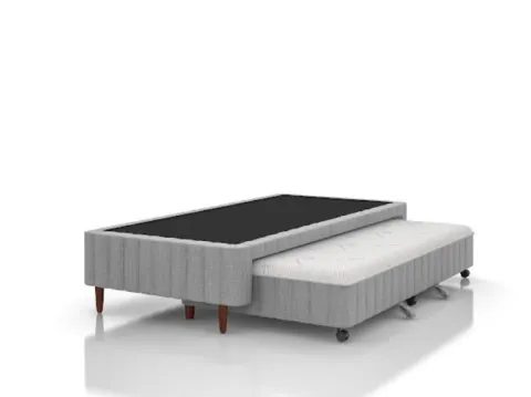 Base Solteiro Premium Unique Intense com Cama Auxliar 88x188x25 Plumates
