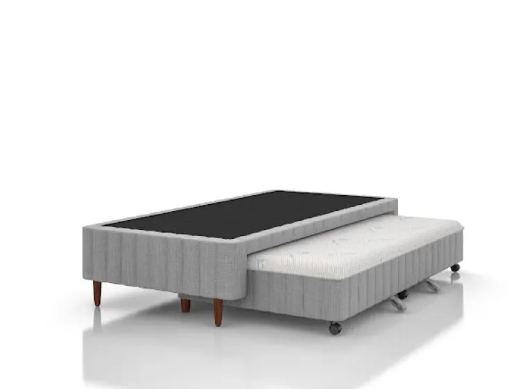 Base Solteiro Premium Unique Intense com Cama Auxliar 88x188x25 Plumates — Base Solt Premium Unique c/ Auxiliar - 88x25