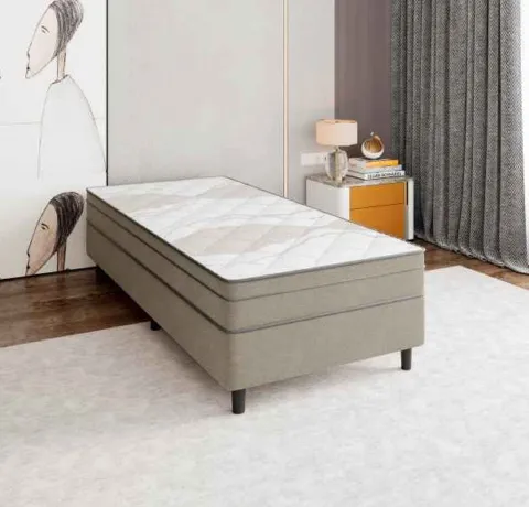 Conjunto Colchao + Base Solteirao King Ipanema 108x198x53 Portobel