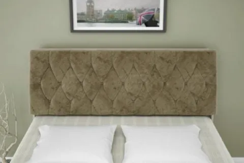 Painel Capitone Casal para Cabec Isis F86 Bege 025 Framar
