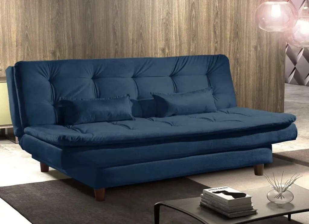 Sofa Cama Premium 3Lgs 2 Estagio 2263B Marrom Luxury — Azul