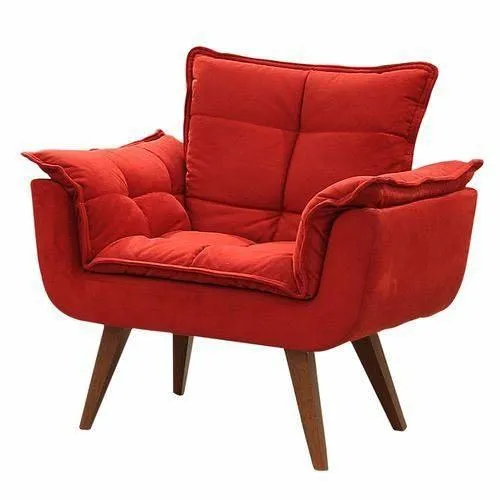Poltrona Jamile Shalom — Veludop Suede - Vermelho