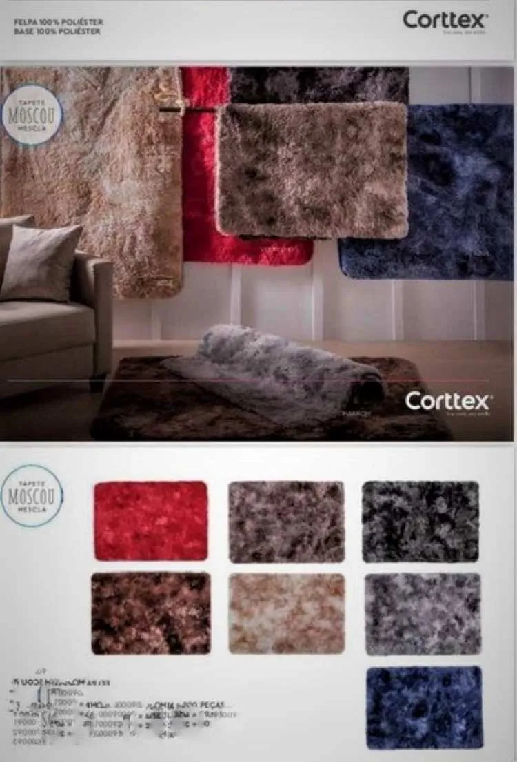 Tapete Moscou Mescla 1,00x1,40m Cores Azul ou Rosa Fatex — Tapete Moscou 140x200