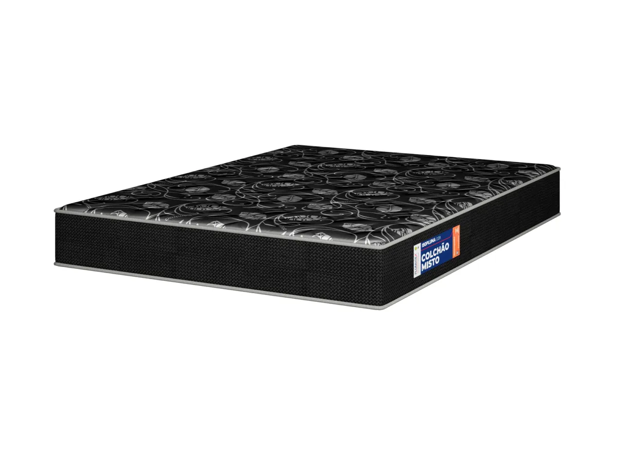 Colchao Casal Isopluma D28 138x188x18 Preto Plumatex — Casal  Preto 18