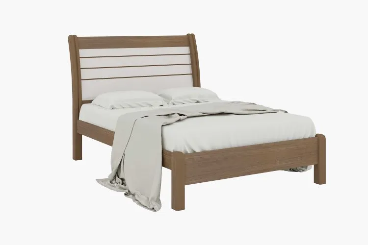 Cama Casal Esmeralda Plus D Doro — Castanho/Off White
