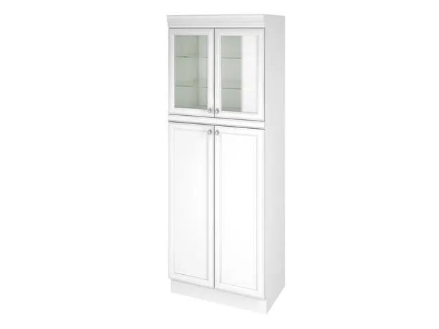Armario Aereo 80 2P Americana Branco Nesher — Paneleiro  Cristaleira 4P -  Branco