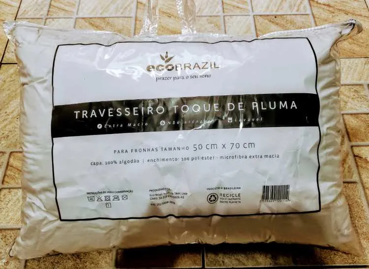 Travesseiro Toque de Pluma Eco Brasil — Branco