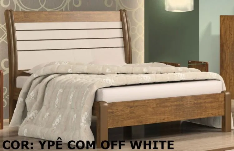 Cama Queen Esmeralda D Doro — Ipê/ Off White