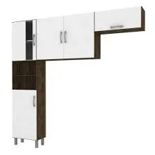 Cozinha Talita 3 Pcs sem Balcao Malbec Branco Movemax NO ESTADO