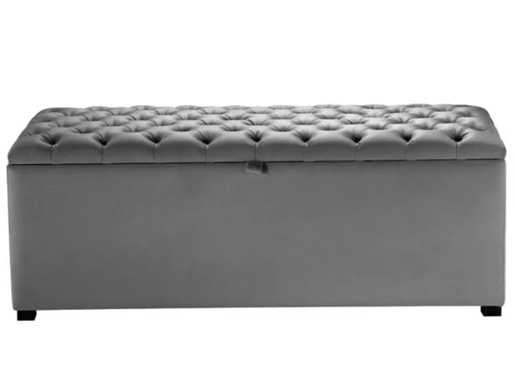 Recamier Casal Dubai Corino Azul SR Cabec — Recamier Casal Corino Cinza
