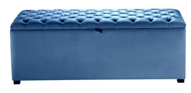 Recamier Queen Dubai Corino Azul SR Cabec — Recamier Queen Corino Azul