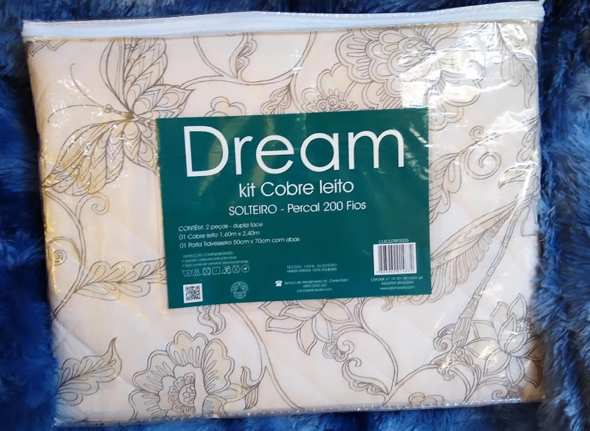 Kit Dream Cobre Leito Solteiro Percal 200 Fios Estamparia SA — Cobre Leito Solteiro  Diversas Estampas