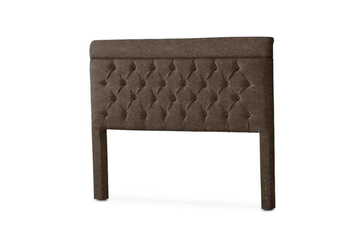 Cabec King Veneza Bonan — Suede Amassado Marrom 204